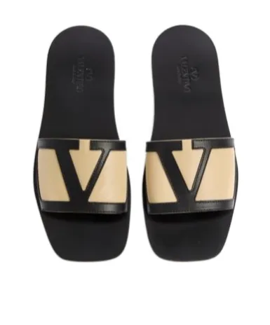 Valentino Vlogo Signature Square Open Toe Sandals