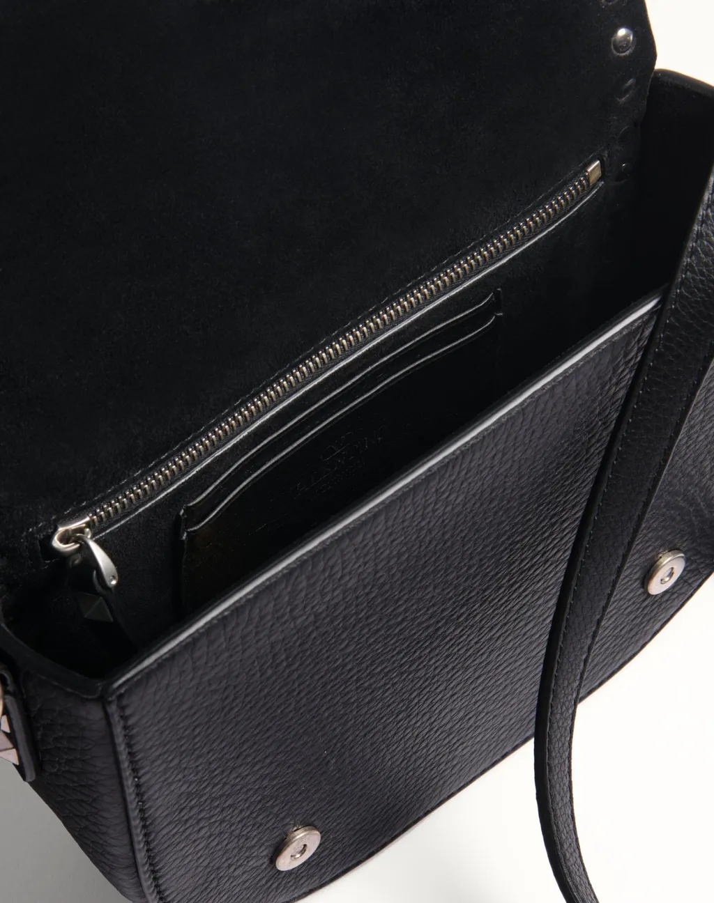 Small Rockstud Grainy Calfskin Crossbody Bag