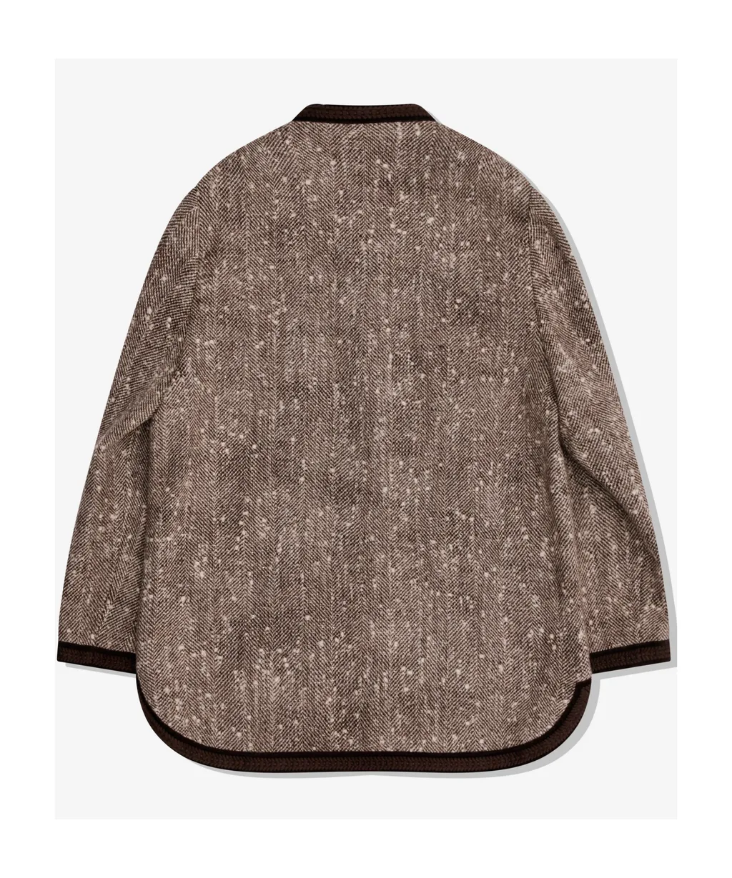 Valentino Button-Up Crewneck Jacket