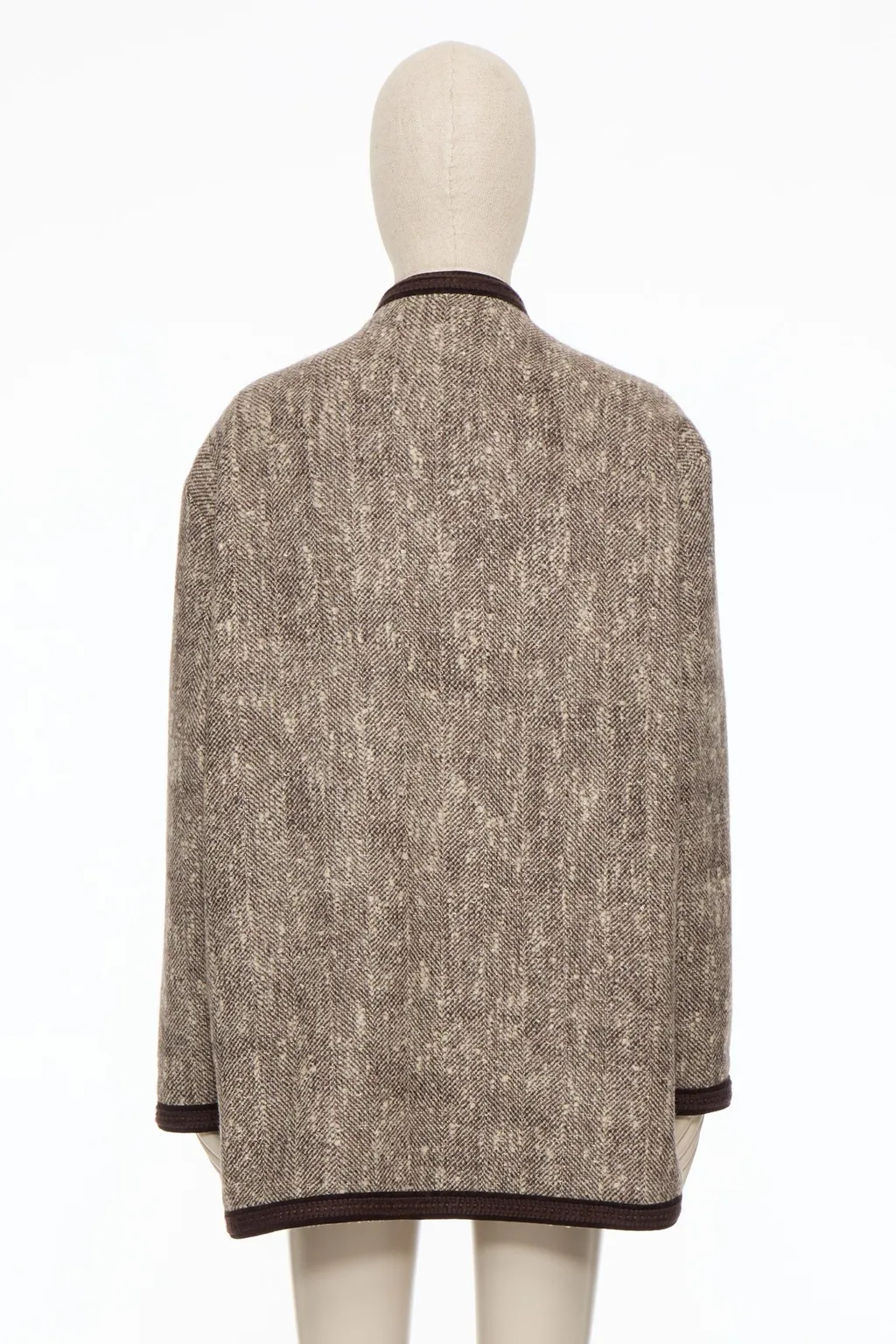 Valentino Button-Up Crewneck Jacket