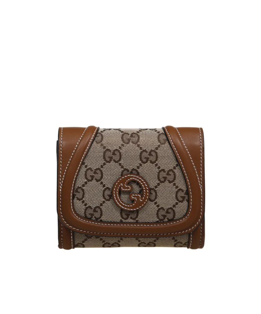 Gucci Logo Patch Monogrammed Wallet