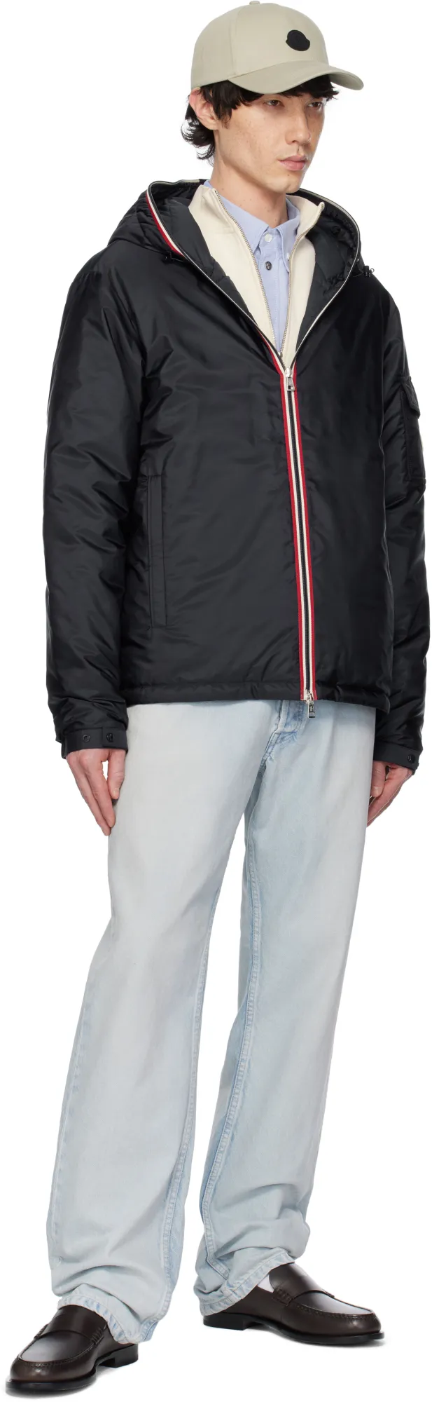 Moncler Evettes Logo Patch Zip-Up Jacket