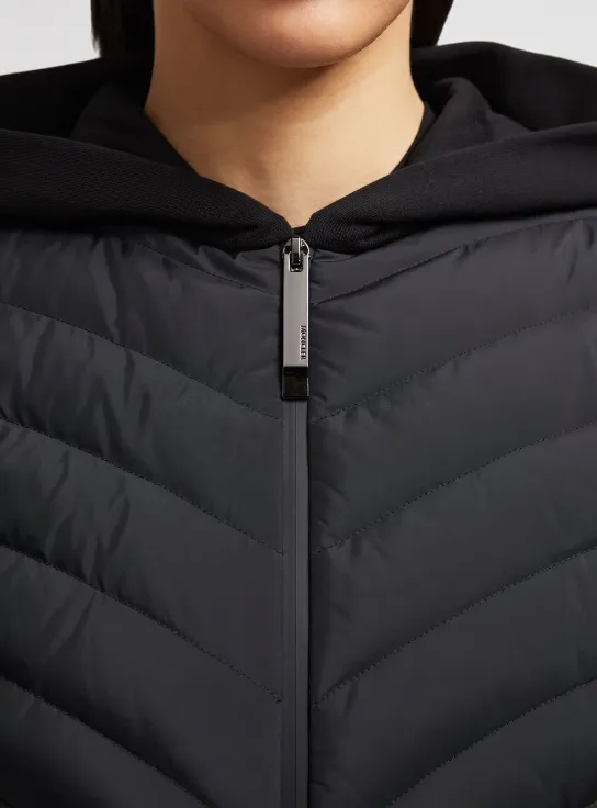 Moncler Padded Diagonal-Quilted Zip-Up Jacket