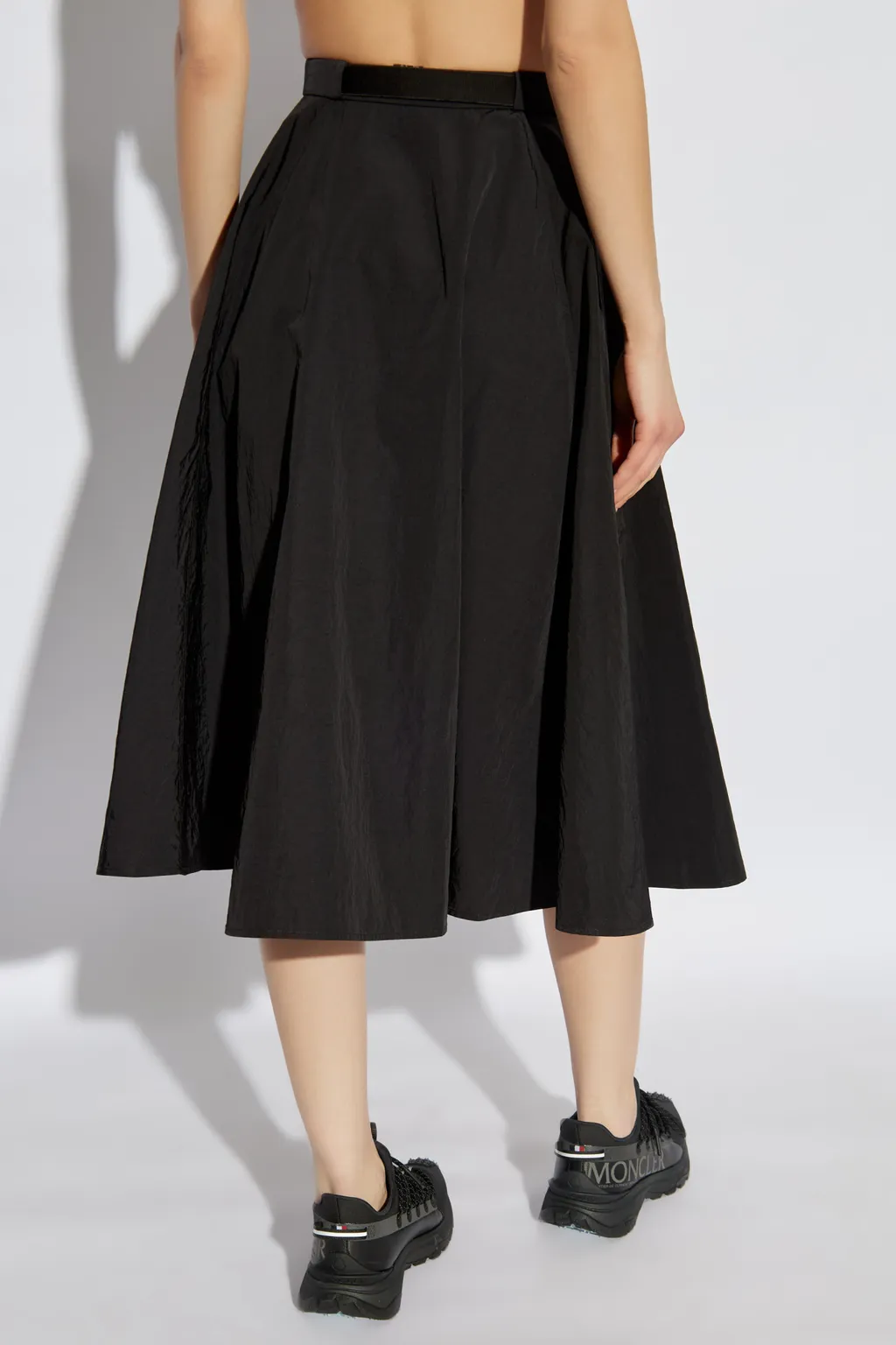 Moncler Belted Flared Midi Skirt