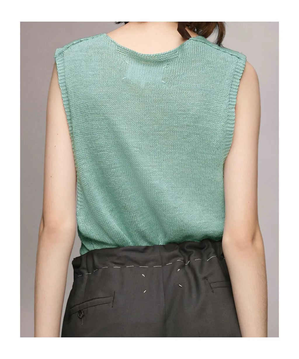 Maison Margiela Fussbett V-Neck Knitted Top