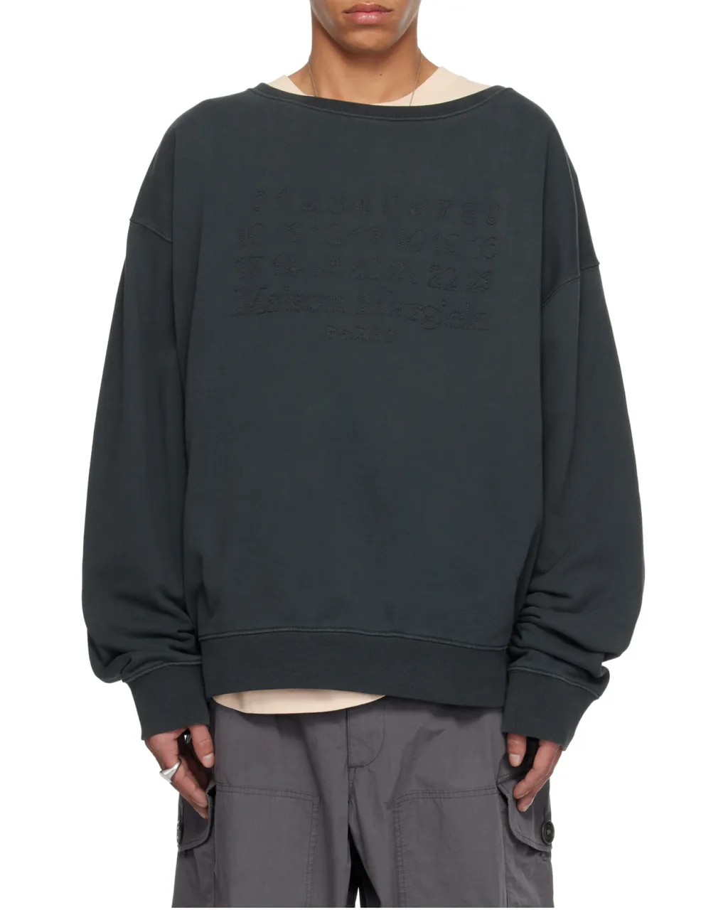 Maison Margiela Numbers Motifed Crewneck Sweatshirt
