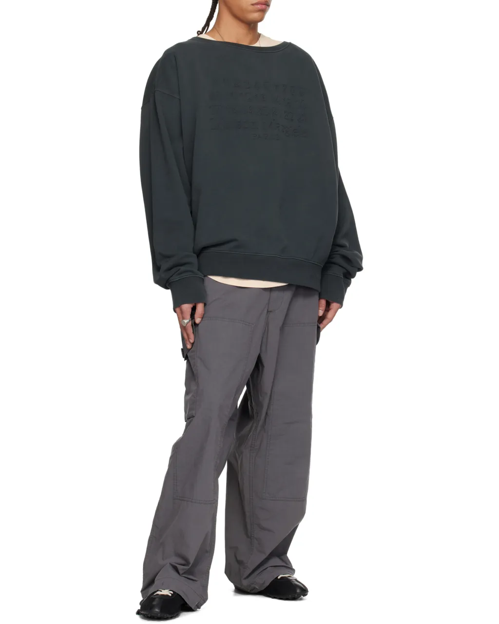Maison Margiela Numbers Motifed Crewneck Sweatshirt