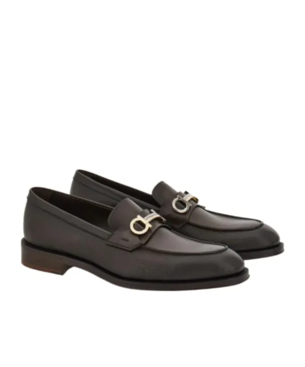 Ferragamo Gancini Ornament Moccasin Shoes