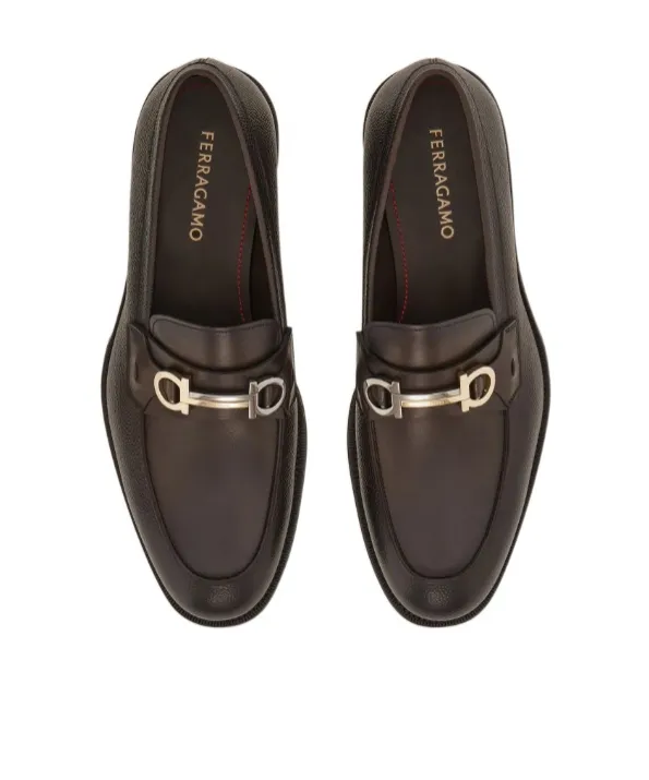 Ferragamo Gancini Ornament Moccasin Shoes