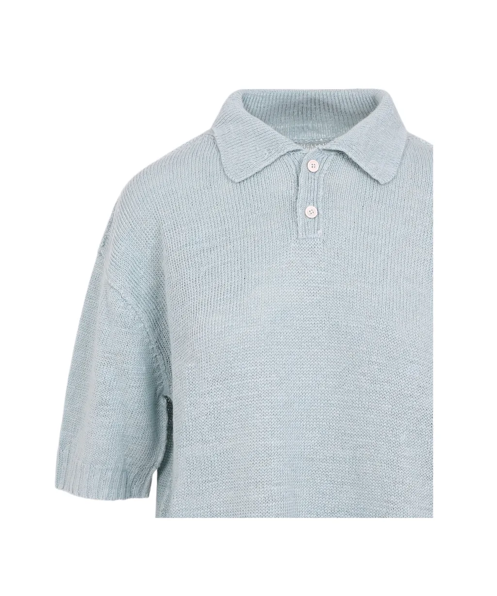 Maison Margiela Short-Sleeved Knitted Polo Top