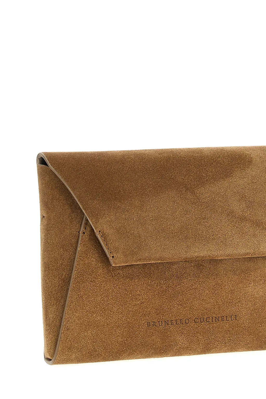 Brunello Cucinelli Logo Debossed Envelope Shoulder Bag
