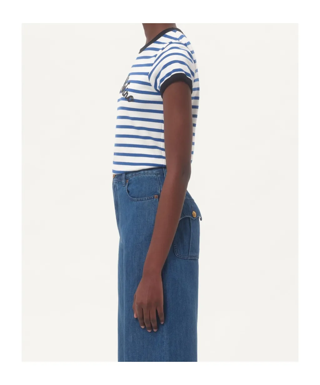 Valentino Striped Crewneck T-Shirt