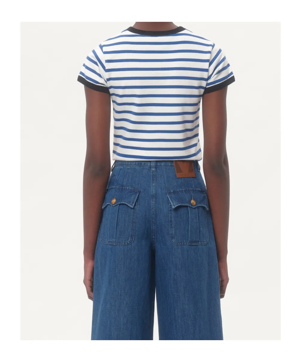 Valentino Striped Crewneck T-Shirt