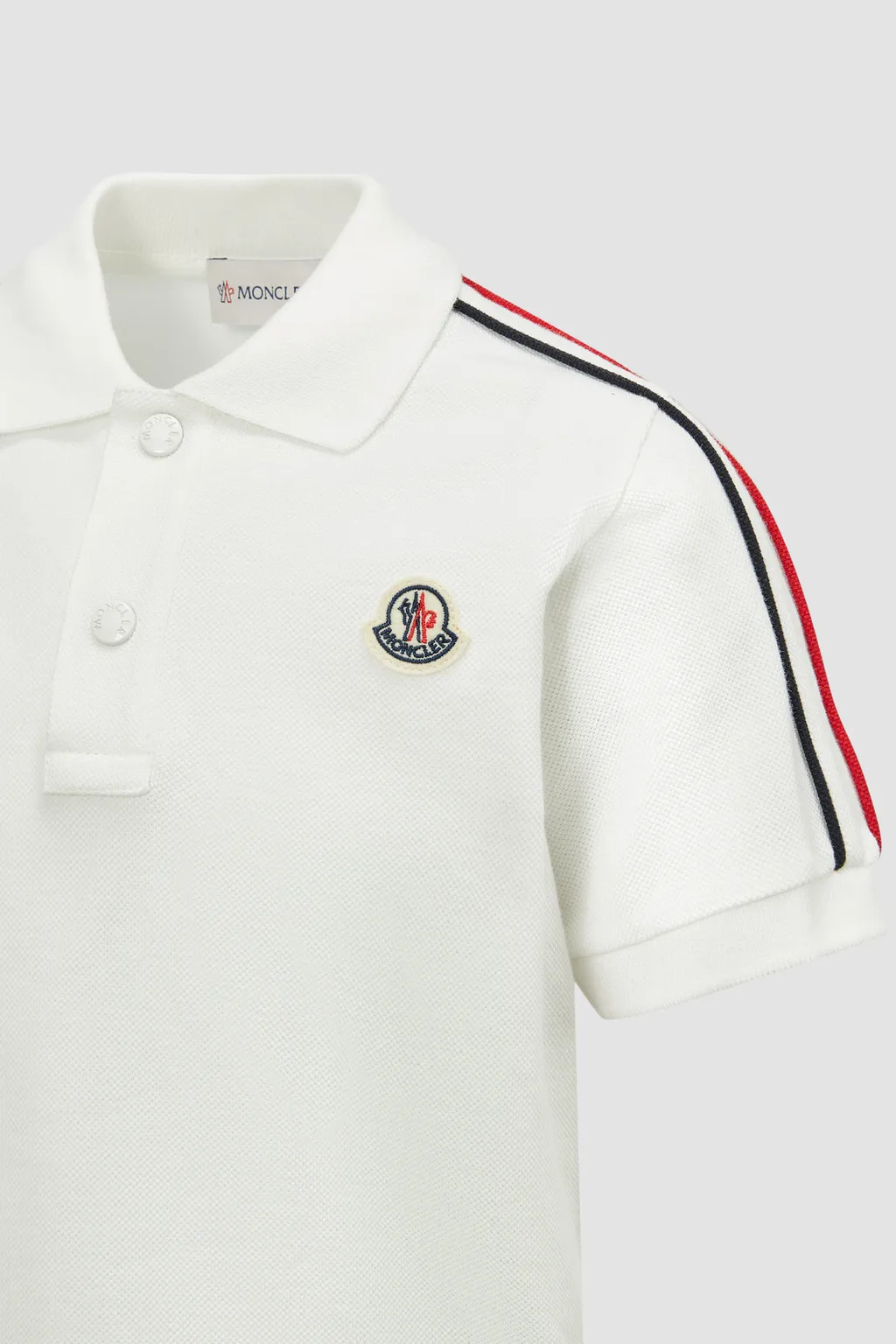 Tricolor-Trimmed Cotton Piquet Set