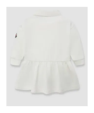 Moncler Enfant Embroidered Logo Long Sleeve Polo Dress
