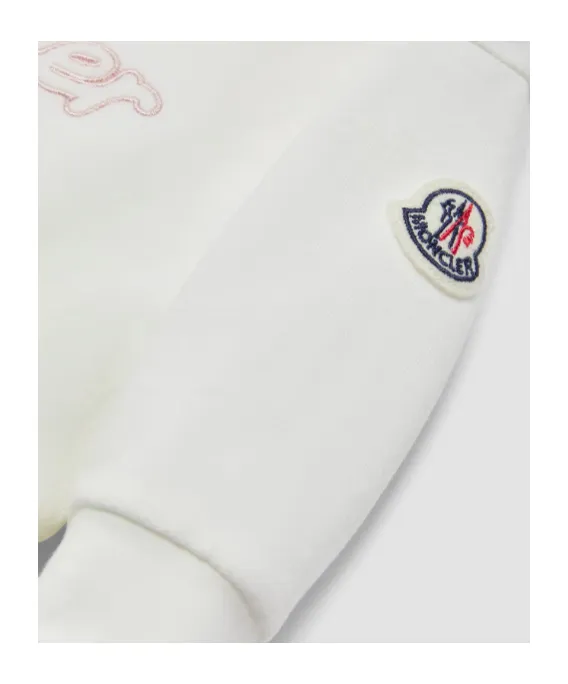 Moncler Enfant Embroidered Logo Long Sleeve Polo Dress
