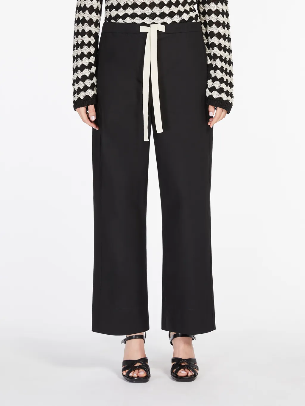 's Max Mara Argento Drawstring Wide Leg Trousers