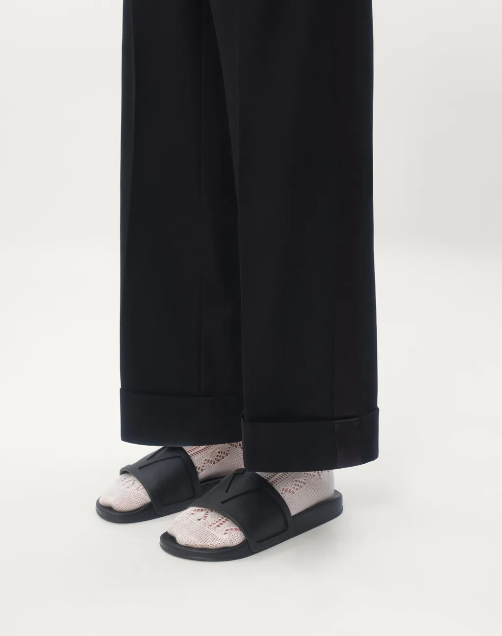 Valentino Logo Embossed Slip-On Slides
