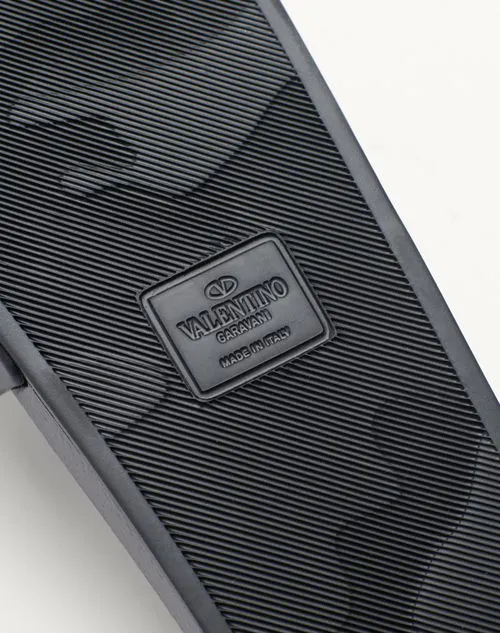 Valentino Logo Embossed Slip-On Slides