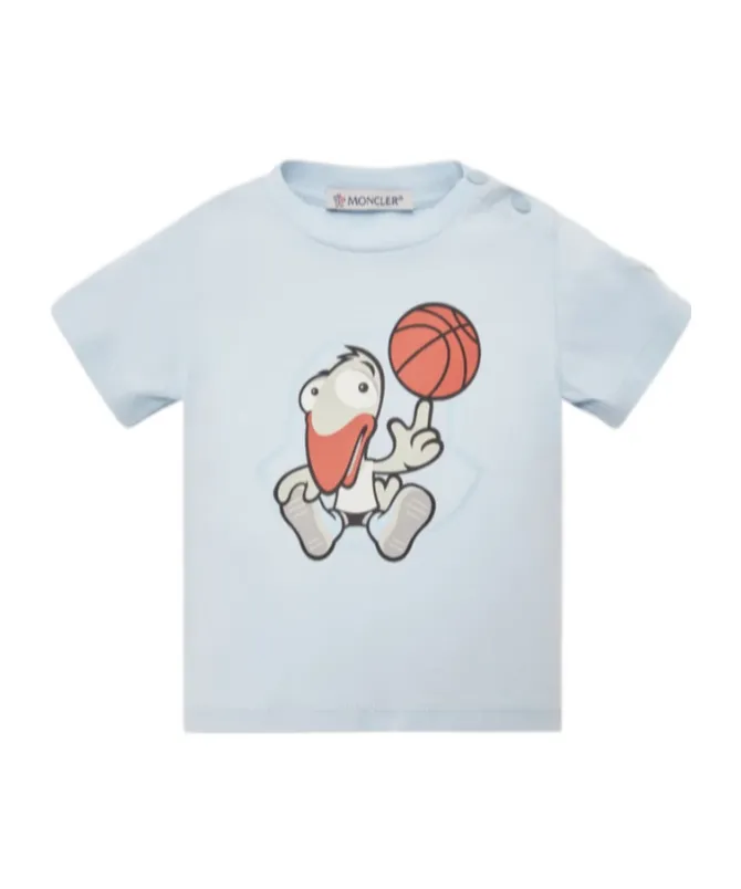 Basketball Motif Cotton T-Shirt