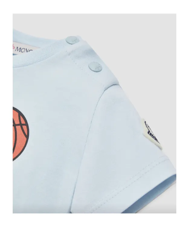 Basketball Motif Cotton T-Shirt