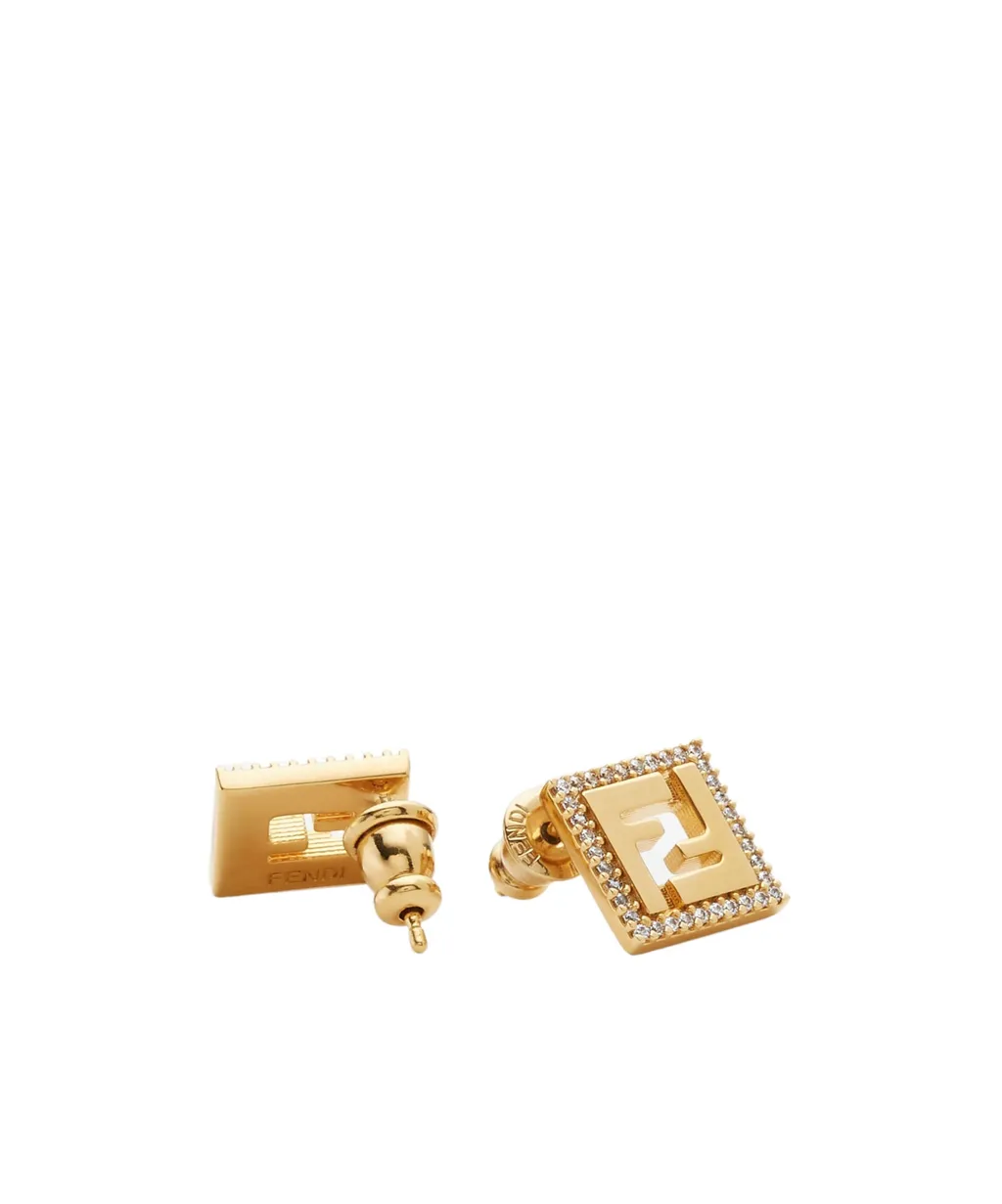 Fendi Forever Fendi Embellished Stud Earrings