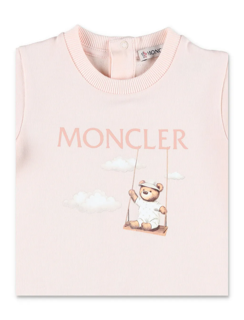 Teddy Bear Motif Cotton Romper