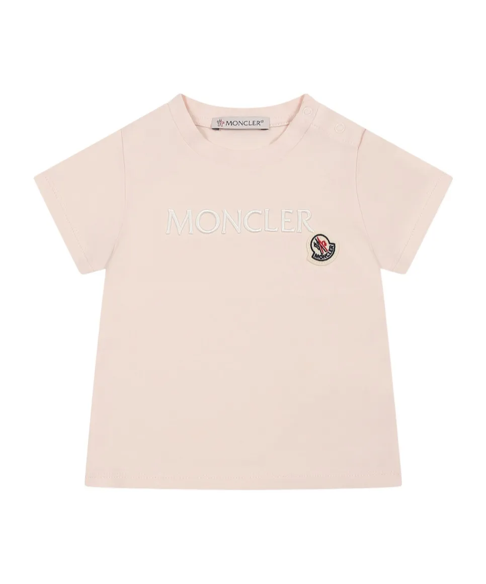 Moncler Enfant Embroidered Logo T-Shirt