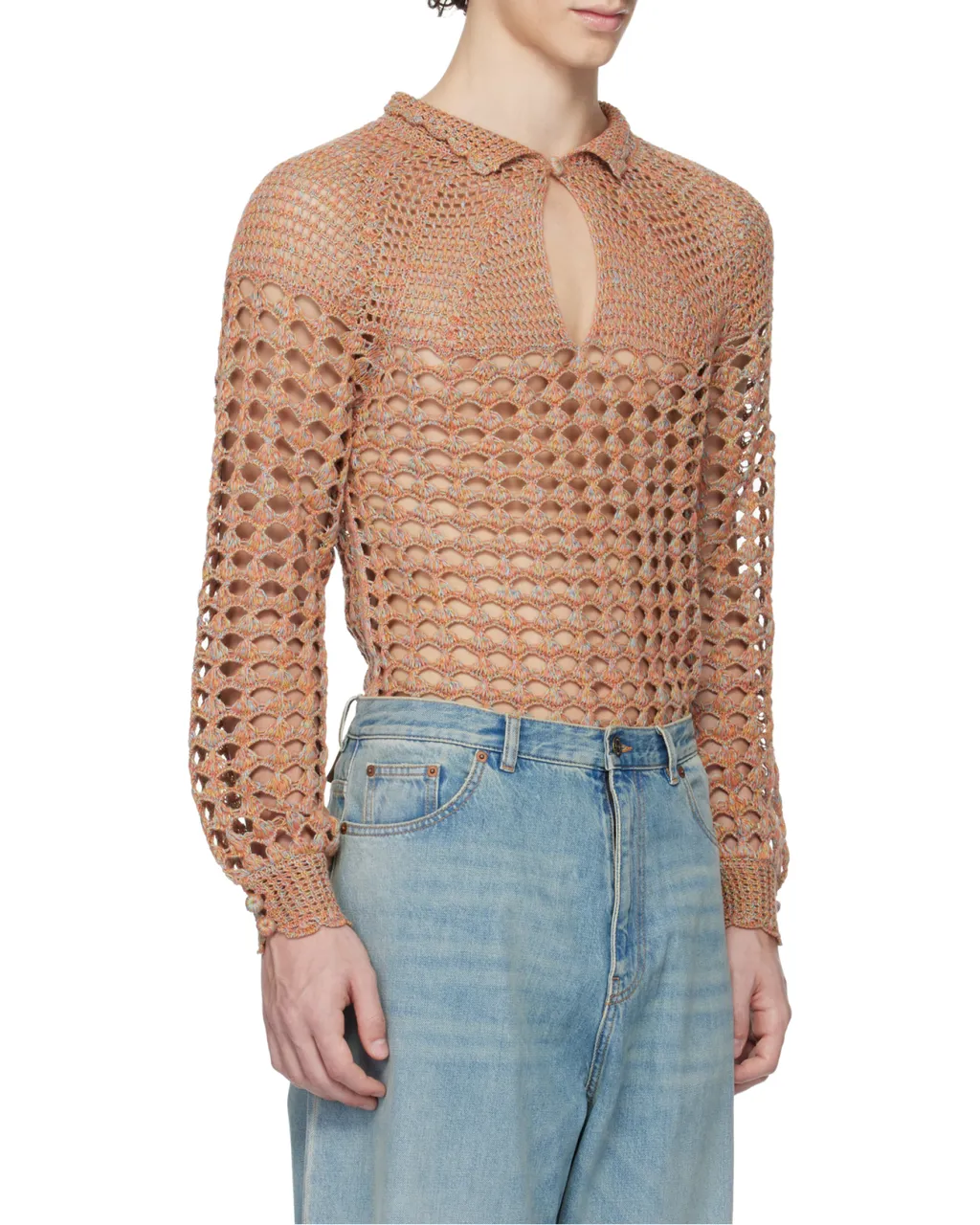 Valentino Crochet High Neck Jumper