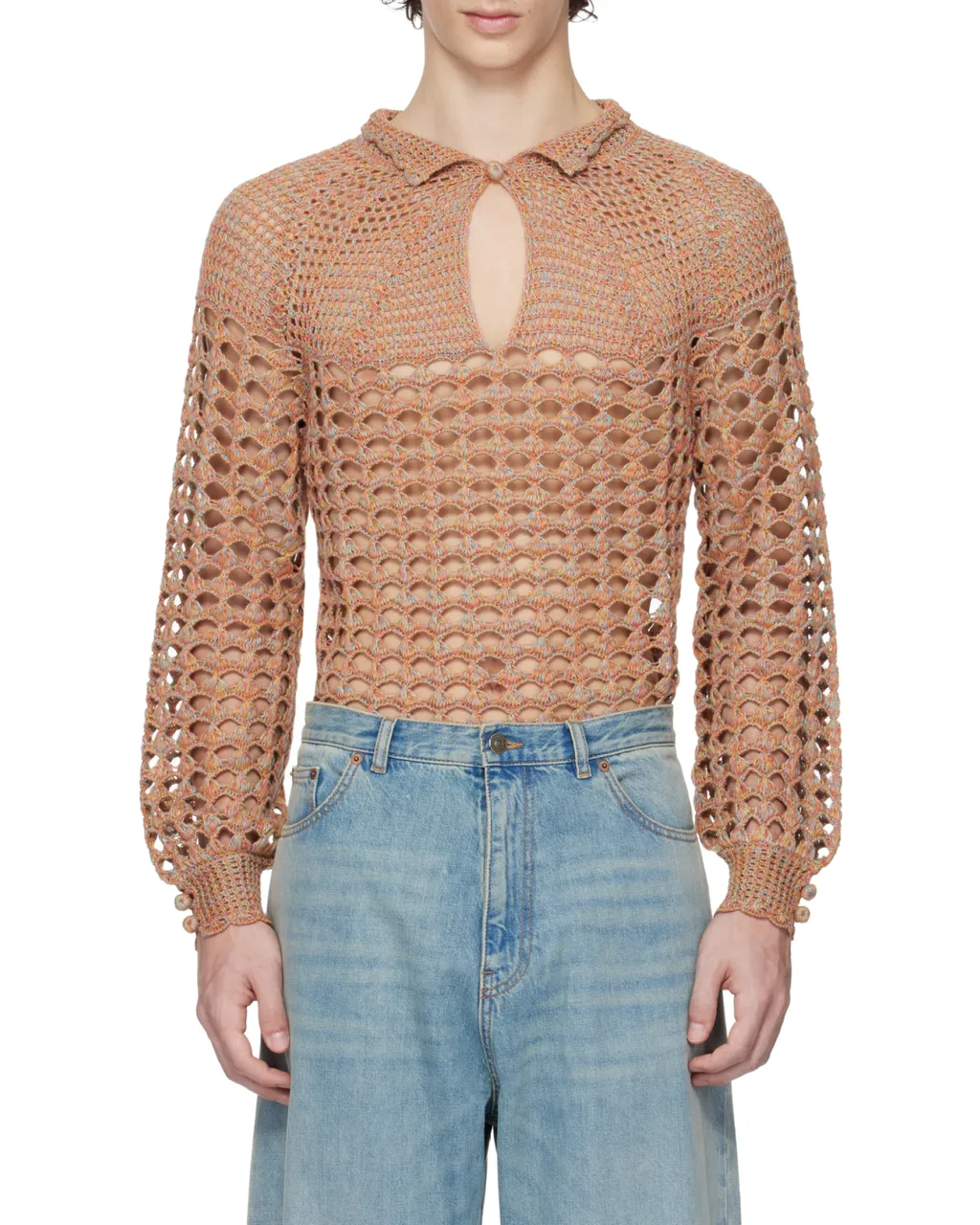 Valentino Crochet High Neck Jumper