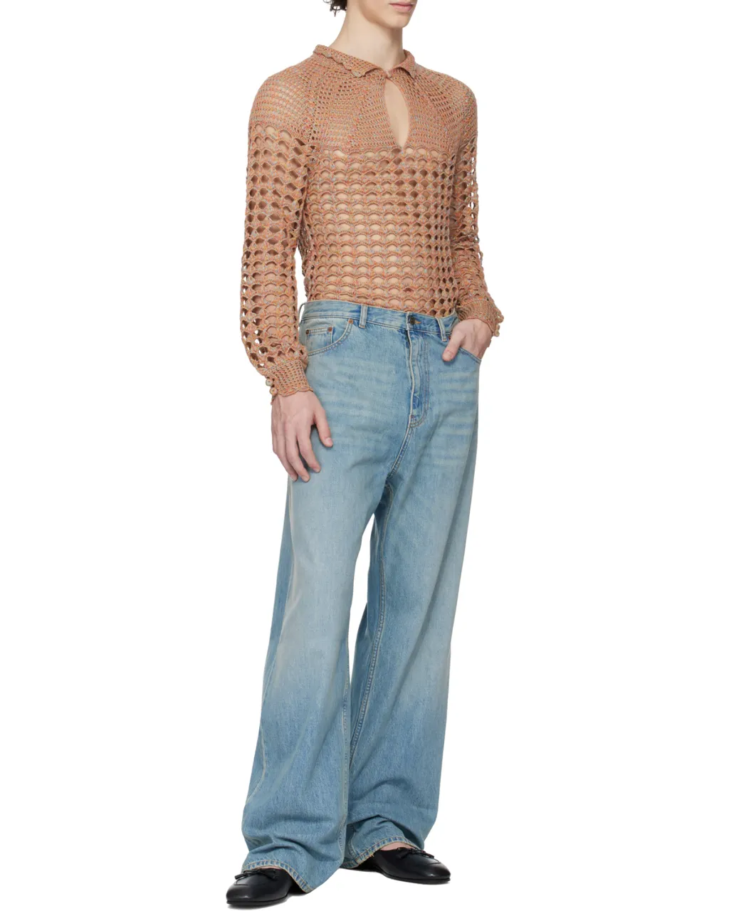 Valentino Crochet High Neck Jumper