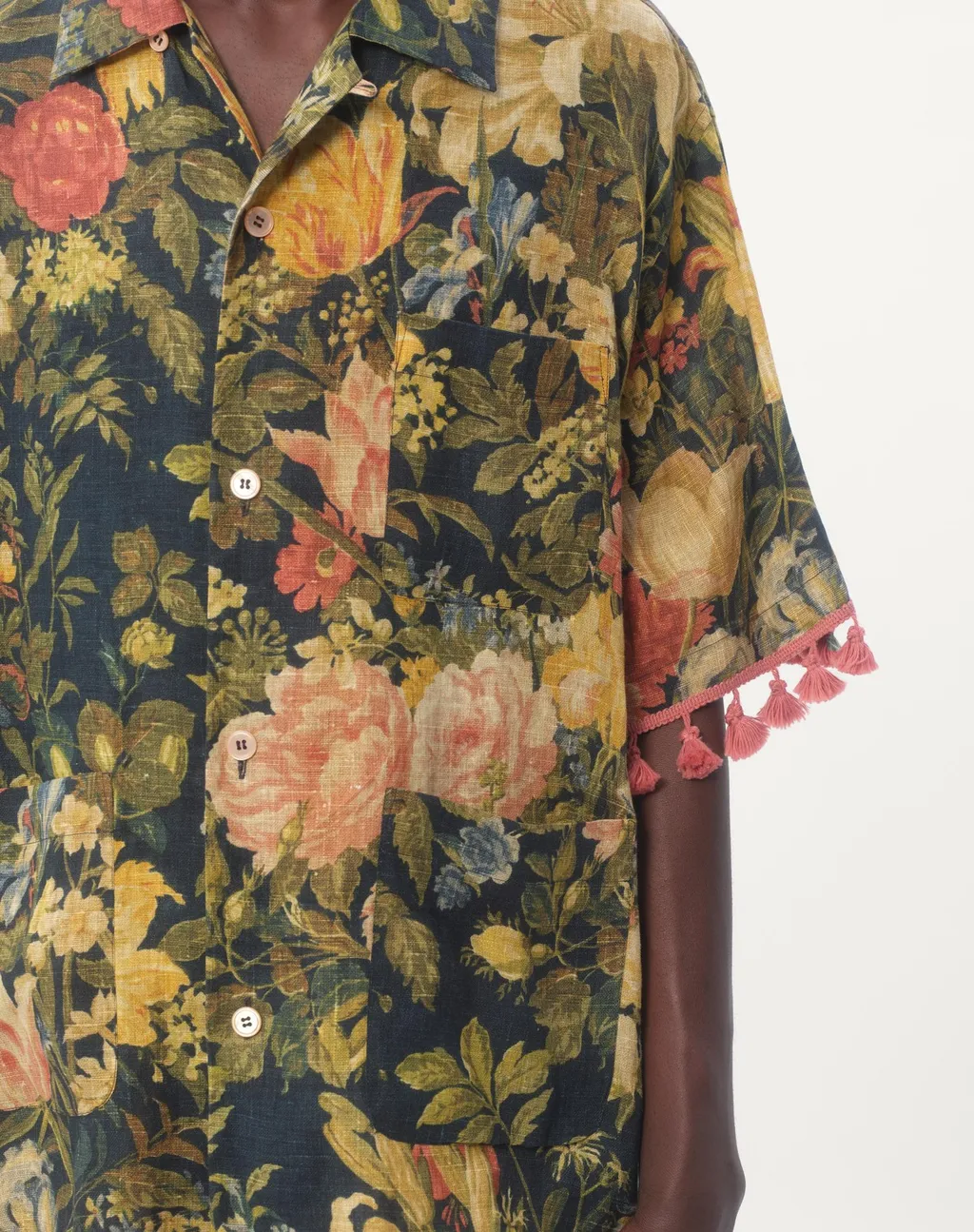 Valentino All-Over Floral Printed Short-Sleeved Shirt