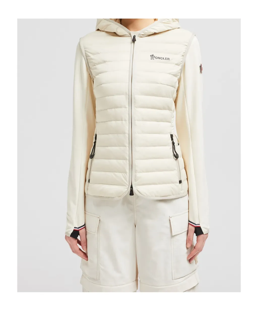 Padded Zip-Up Cotton Hoodie
