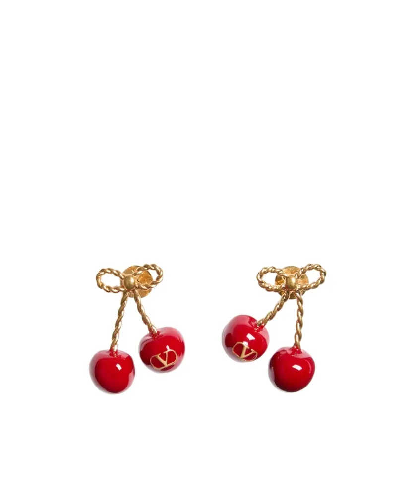Valentino Cherryfic Vlogo Signature Earrings