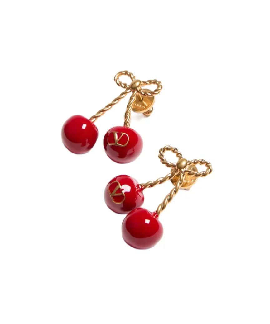 Valentino Cherryfic Vlogo Signature Earrings