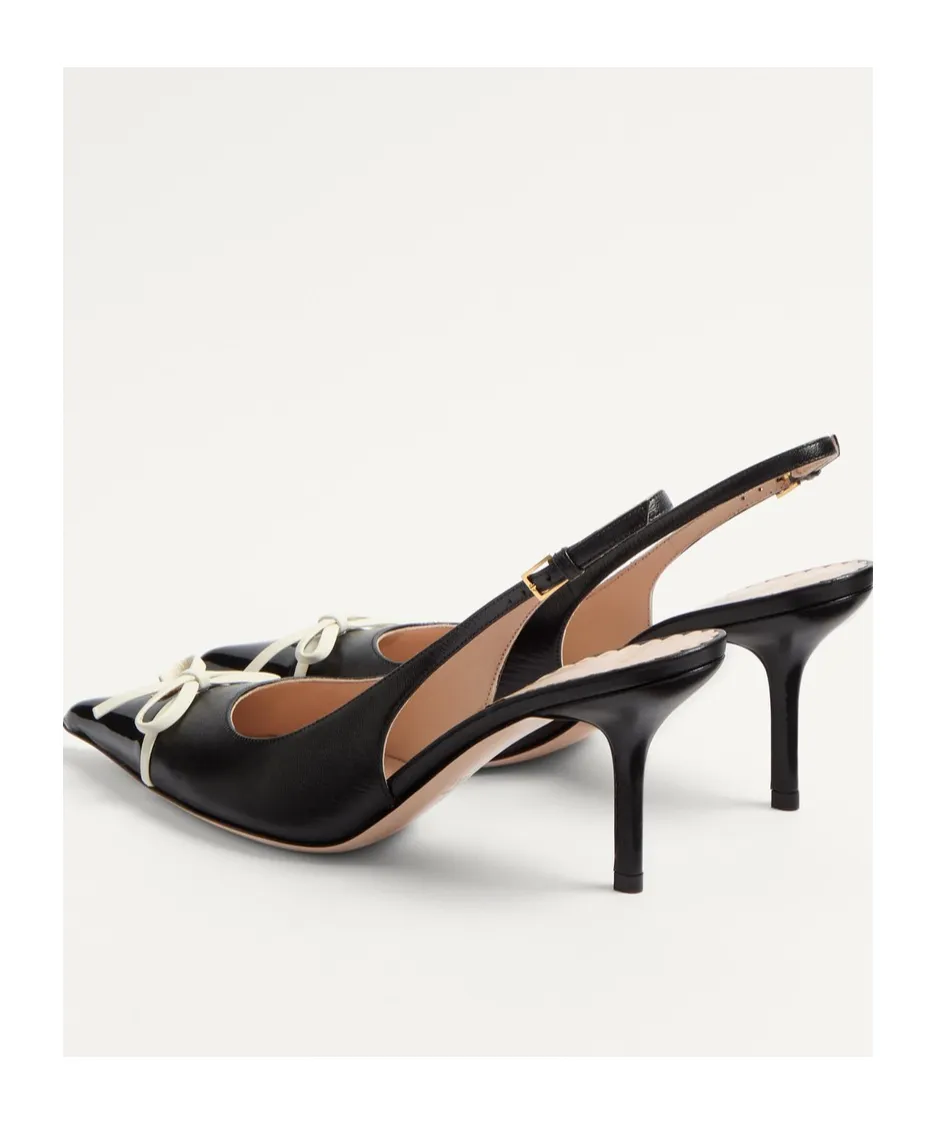 Valentino Bepointy Bow Detailed Slingback Pumps