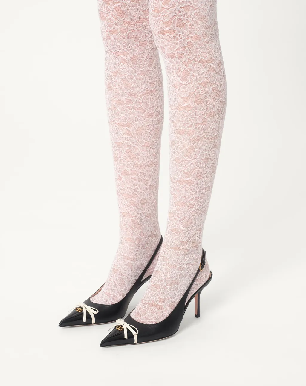 Valentino Bepointy Bow Detailed Slingback Pumps
