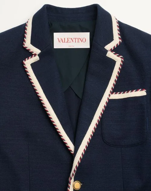 Valentino Single-Breasted Straight Hem Blazer