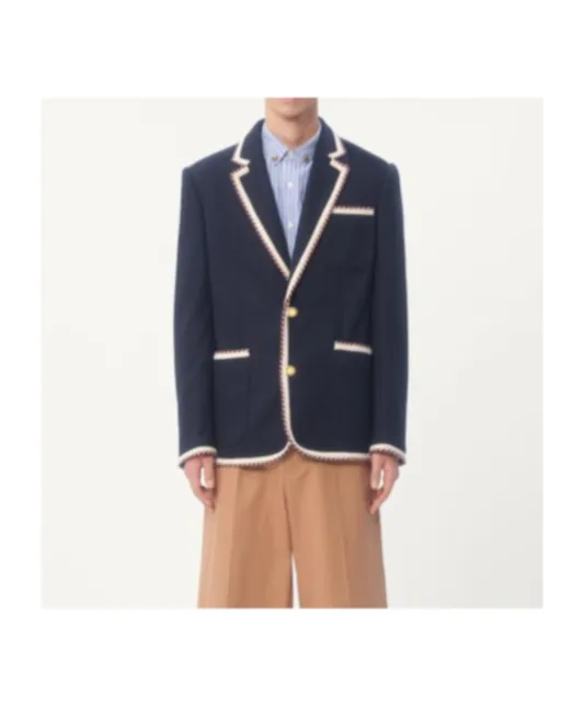 Valentino Single-Breasted Straight Hem Blazer