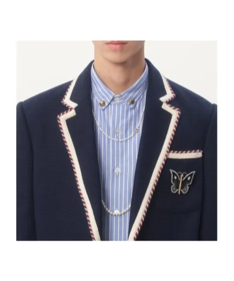 Valentino Single-Breasted Straight Hem Blazer