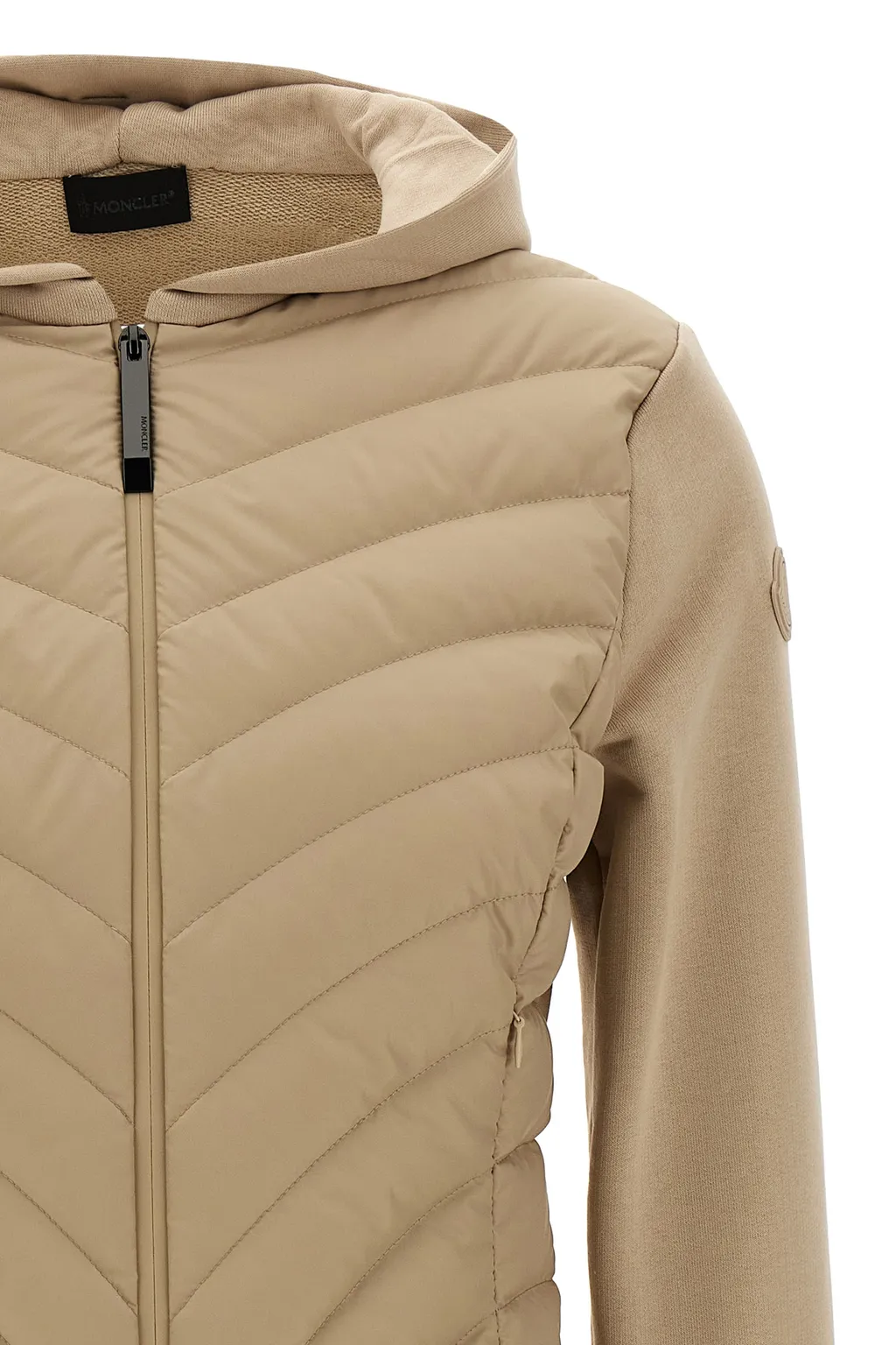 Moncler Quilted Zip-Up Hooded Jacket