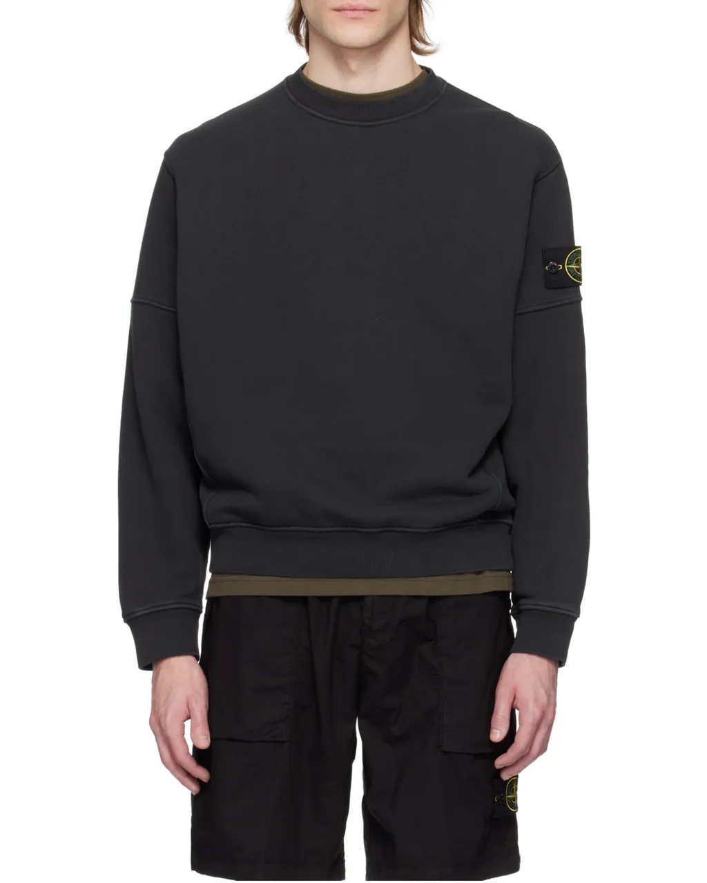 Stone Island Logo Patch Crewneck Sweatshirt