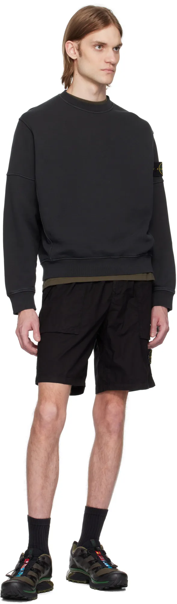 Stone Island Logo Patch Crewneck Sweatshirt