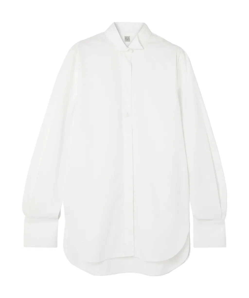 TotÊMe Curved Hem Buttoned Shirt