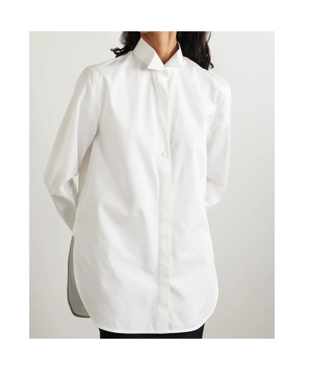 TotÊMe Curved Hem Buttoned Shirt