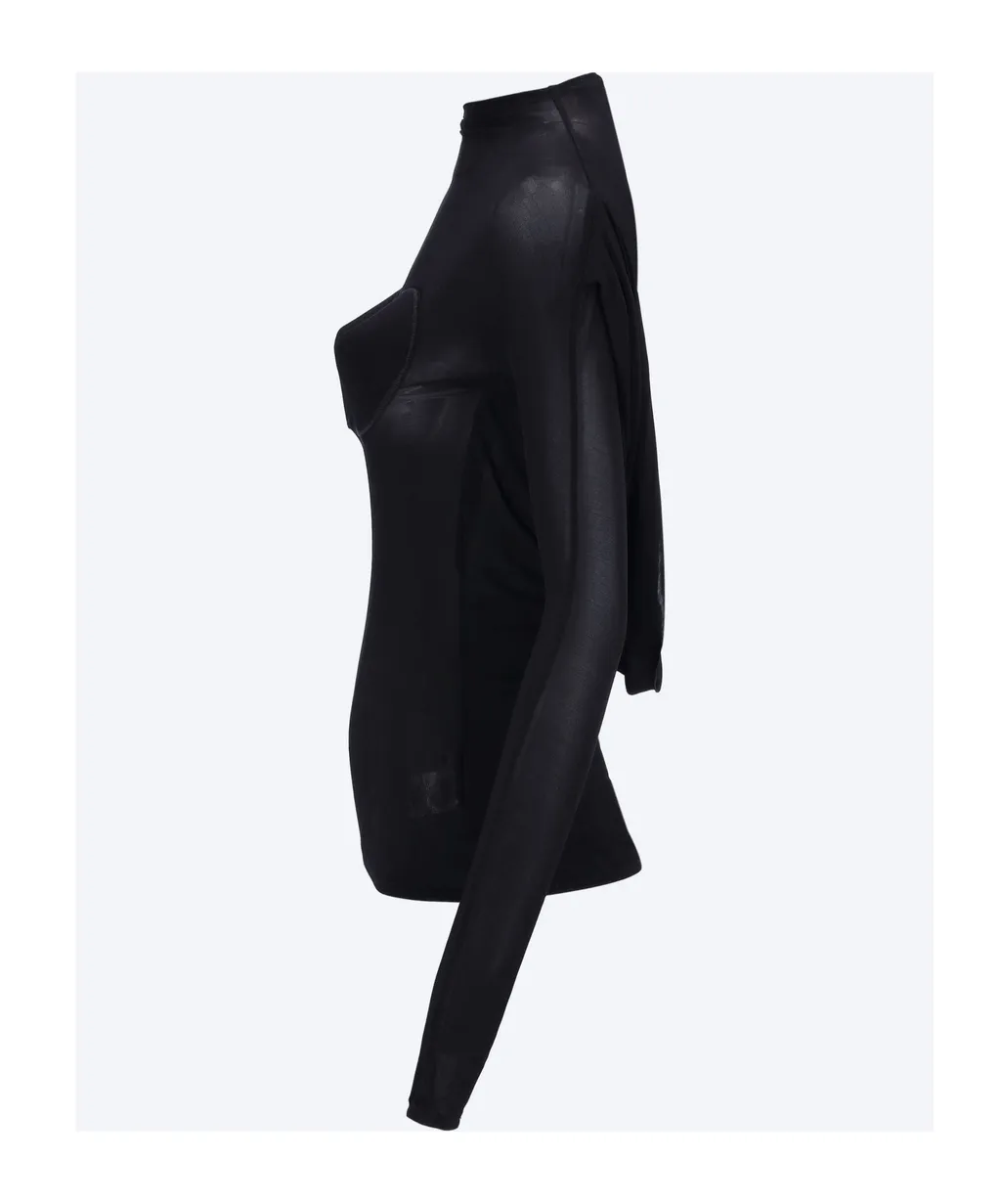 Jean Paul Gaultier Covered Cup Ruched Top