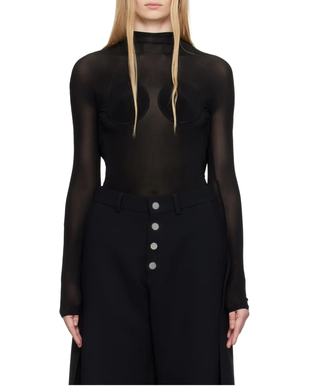 Jean Paul Gaultier Covered Cup Ruched Top