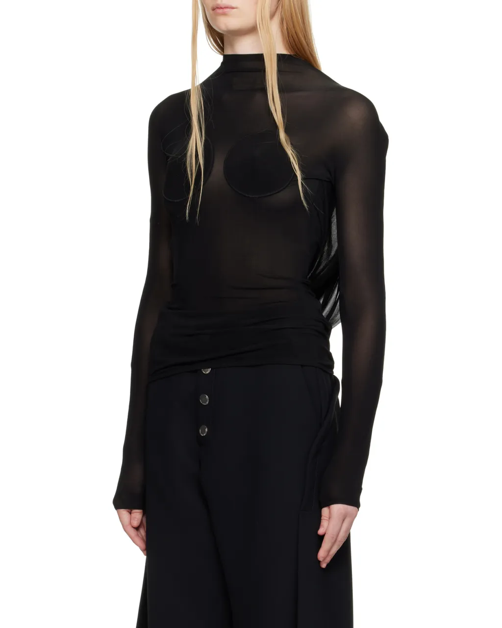 Jean Paul Gaultier Covered Cup Ruched Top