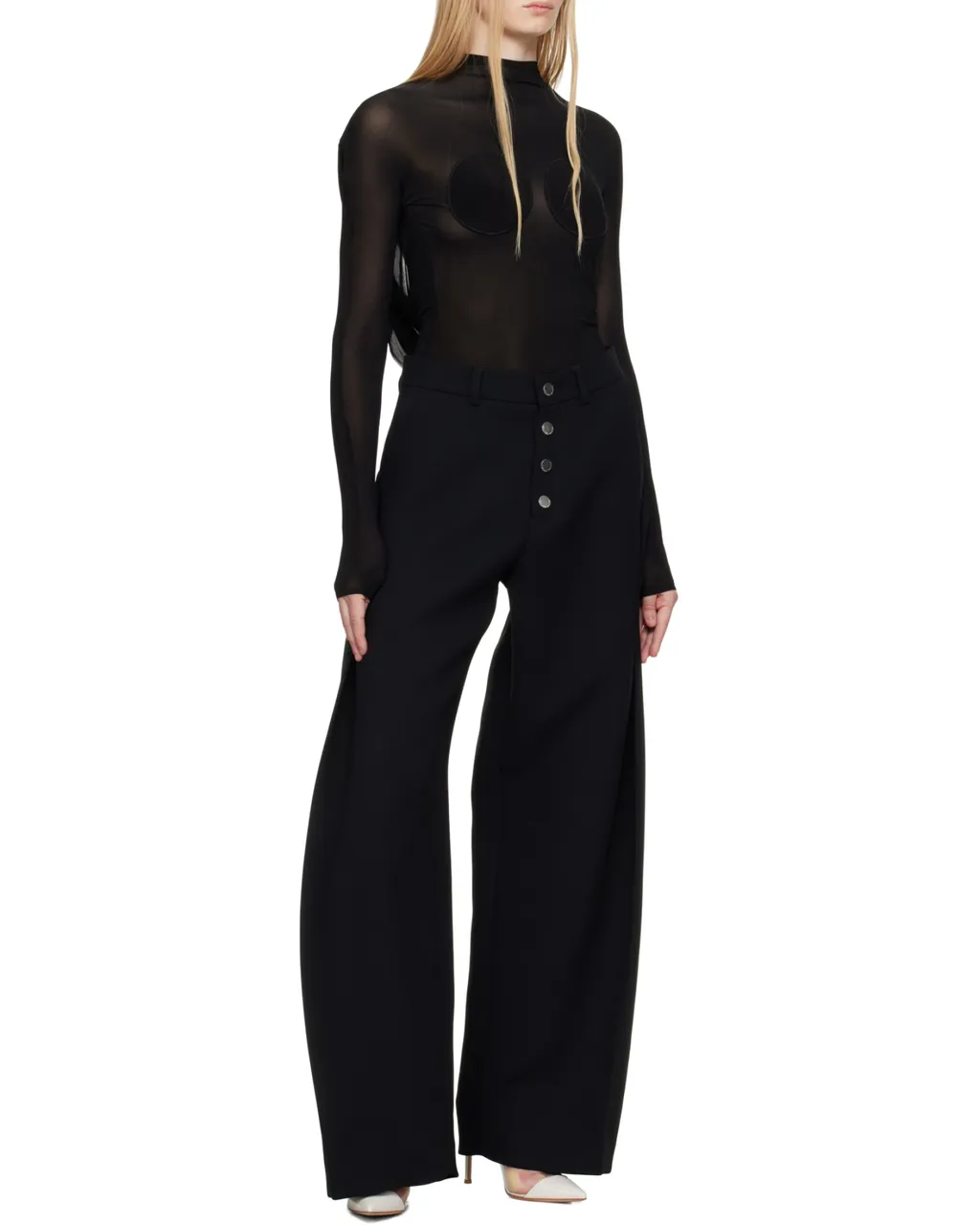 Jean Paul Gaultier Covered Cup Ruched Top