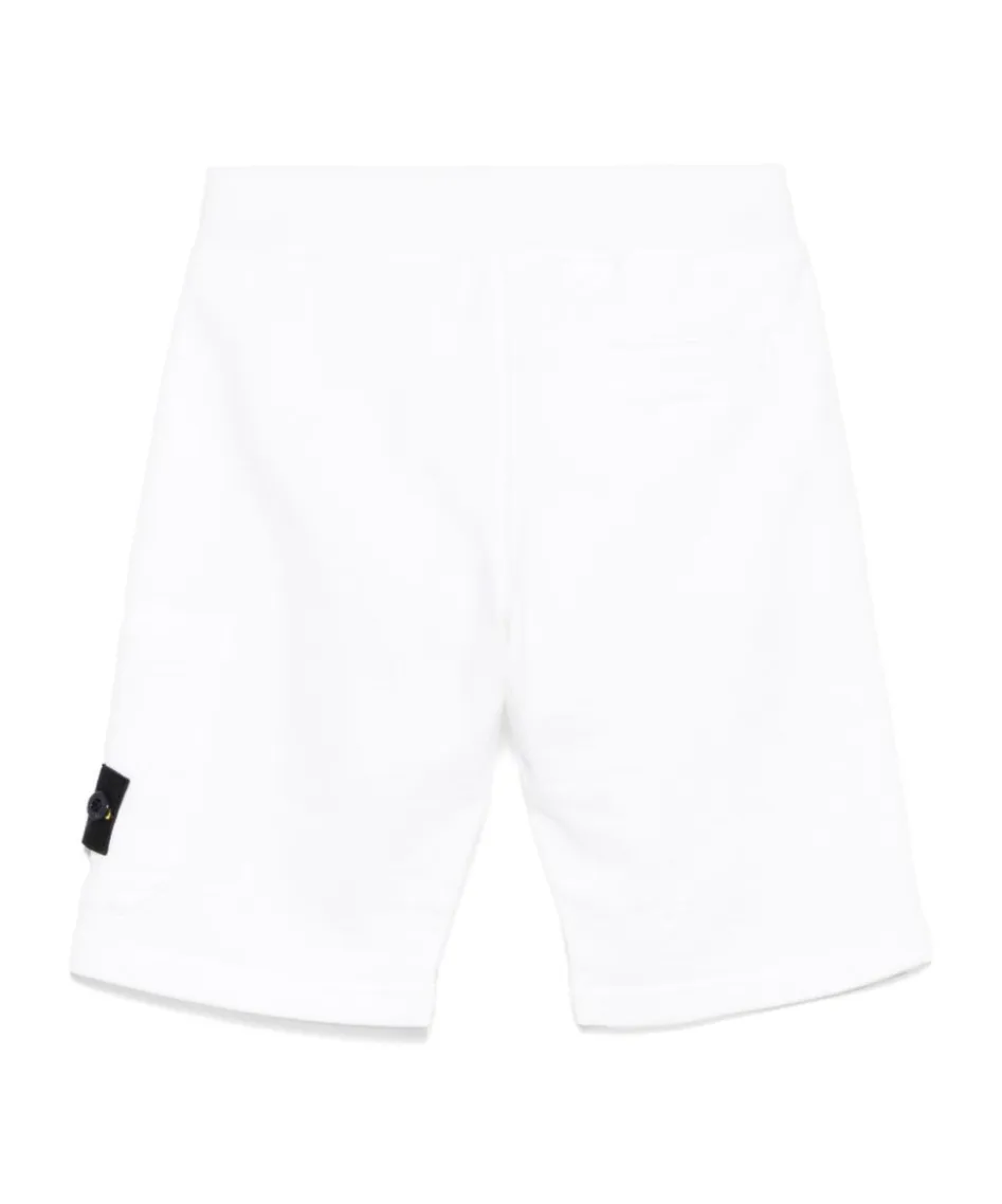 Stone Island Junior Compass-Patch Elasticated Waistband Shorts